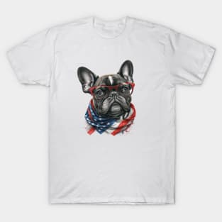 Patriotic French Bulldog T-Shirt